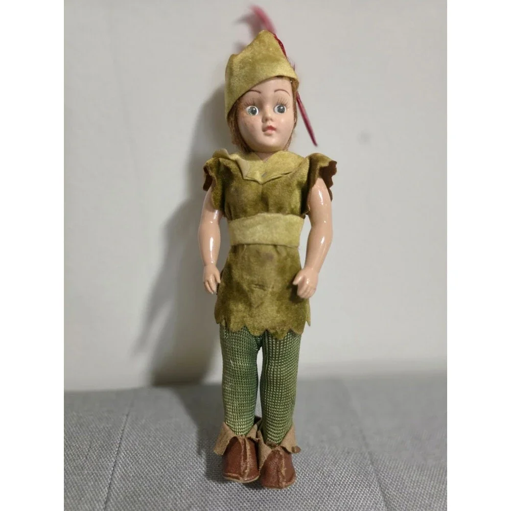 Vintage 1950s Walt Disney Peter Pan Duchess Doll w/Knickerbocker Stand VguC
